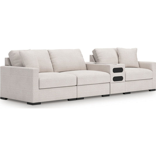 Canapé d'angle modulaire 4 pièces exclusif à Omaha avec système audio