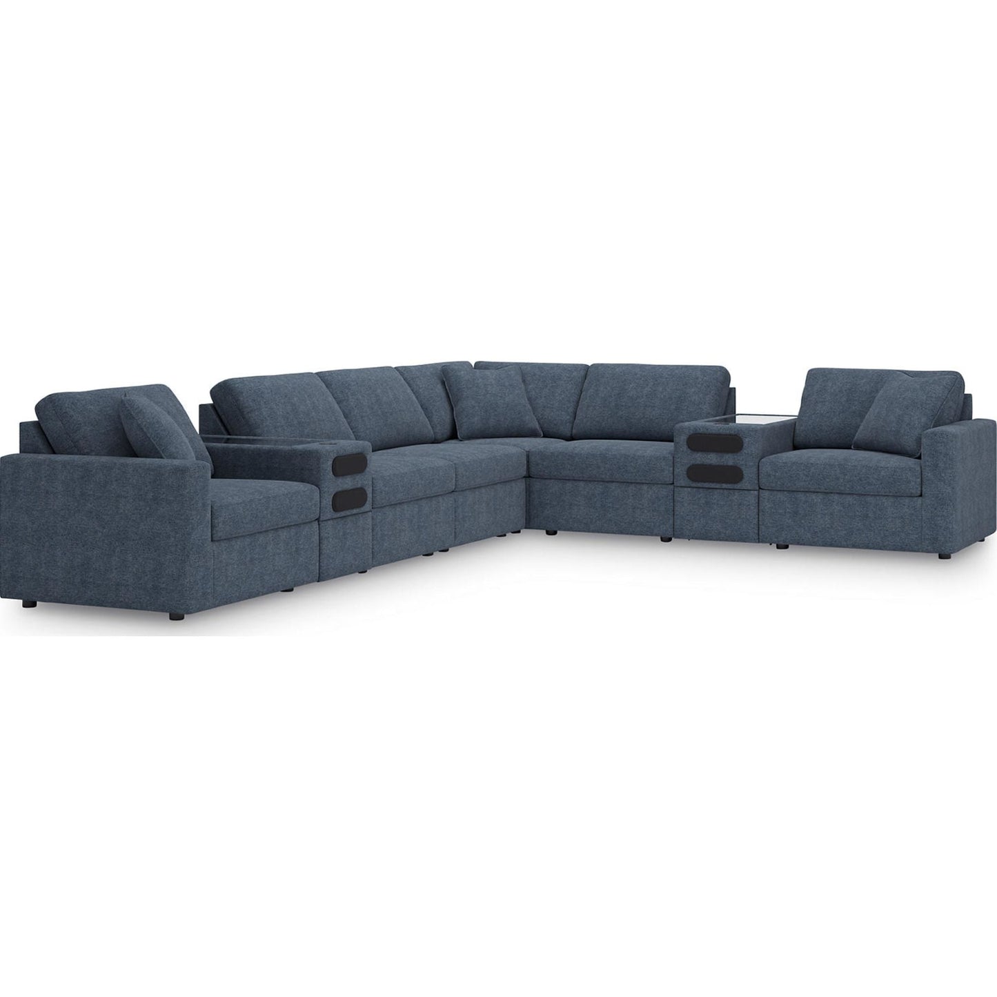 Canapé d'angle modulaire Modmax 8 pièces avec consoles audio
