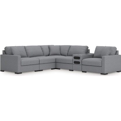 Canapé d'angle modulaire 6 pièces exclusif à Omaha avec système audio