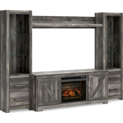 Meuble TV Wynnlow avec cheminée