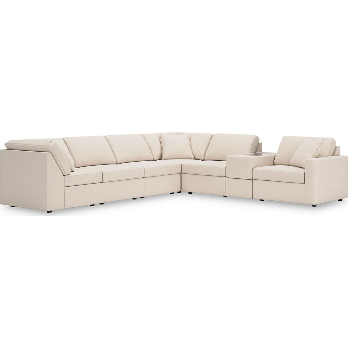 Canapé d'angle modulaire Modmax 7 pièces avec console de rangement