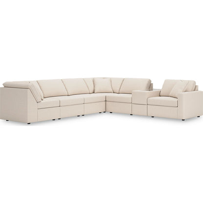 Canapé d'angle modulaire Modmax 7 pièces avec console de rangement