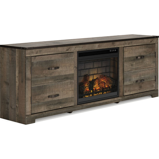 Meuble TV Trinell avec cheminée