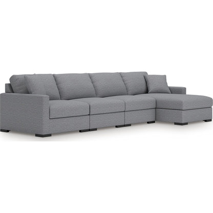 Canapé d'angle modulaire 4 pièces avec méridienne, exclusivité Omaha