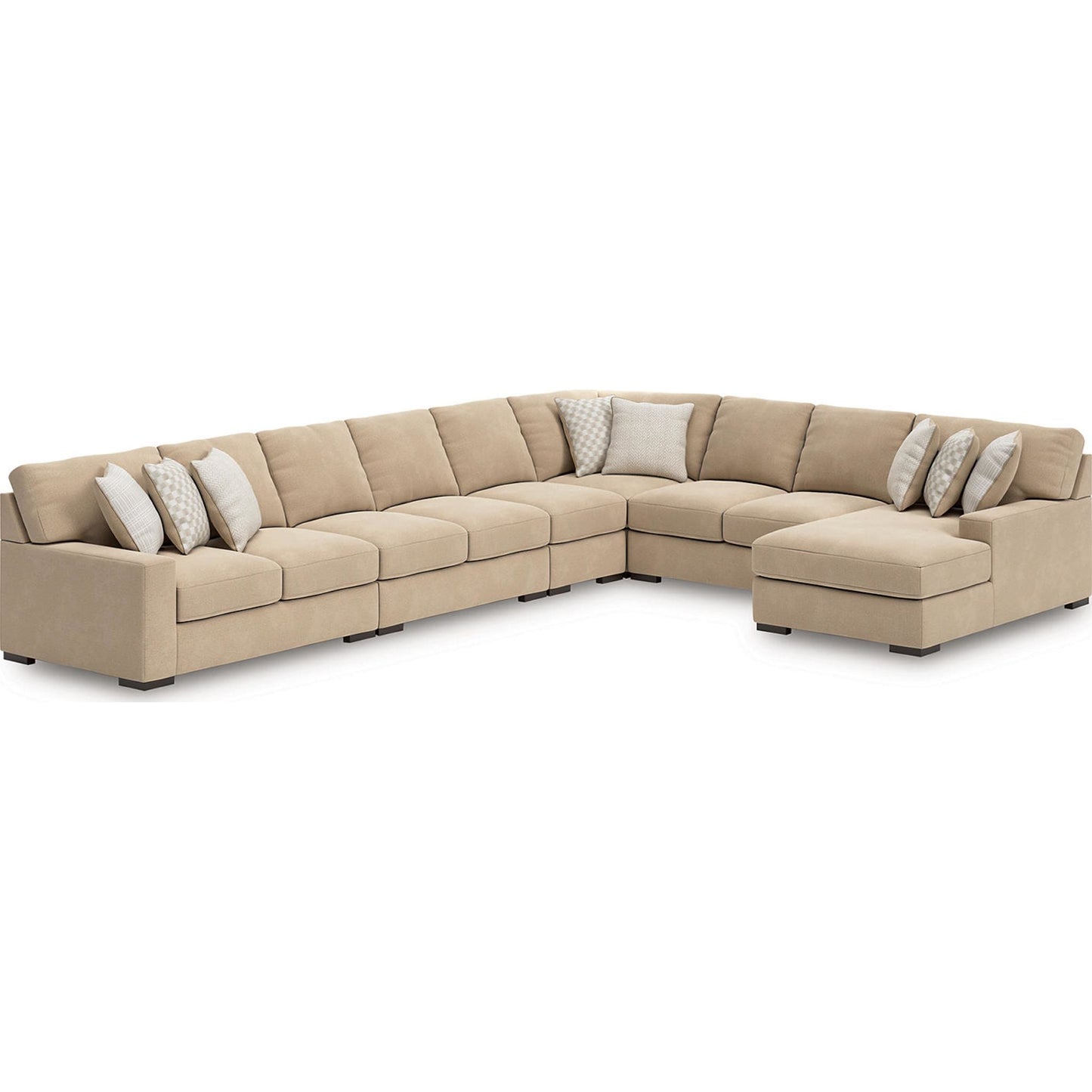 Canapé d'angle 6 pièces exclusif Larce avec méridienne