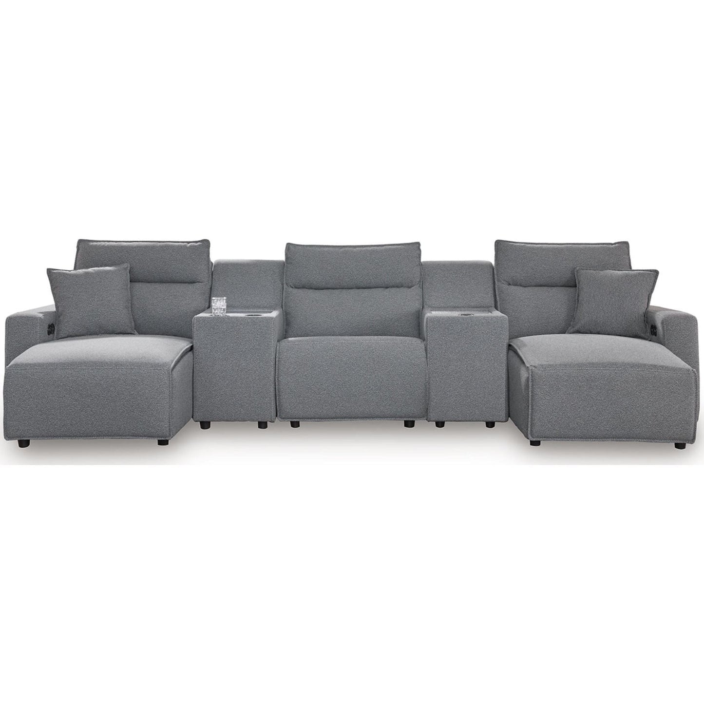 Canapé d'angle Modmax 5 pièces inclinable électrique avec double méridienne