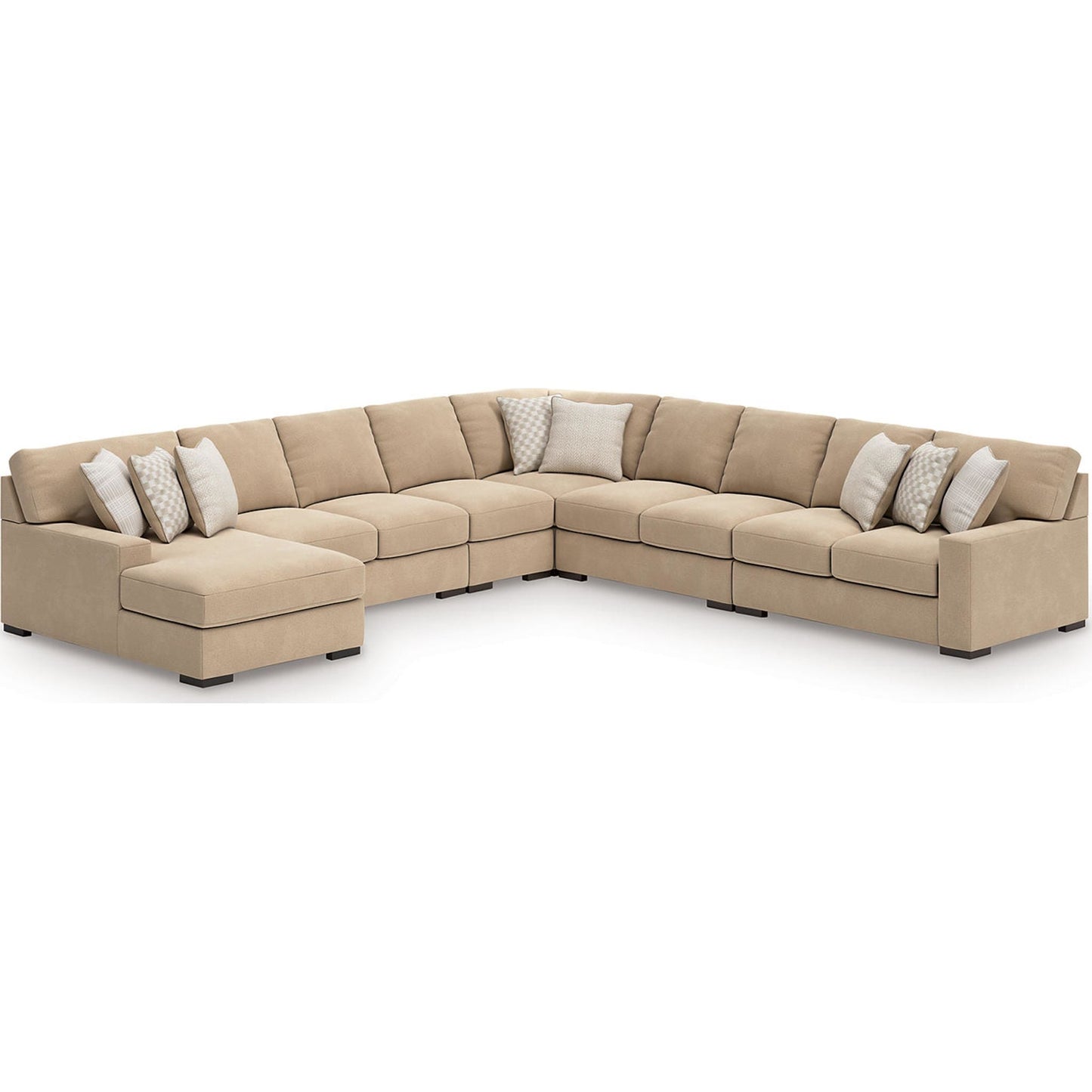 Canapé d'angle 6 pièces exclusif Larce avec méridienne