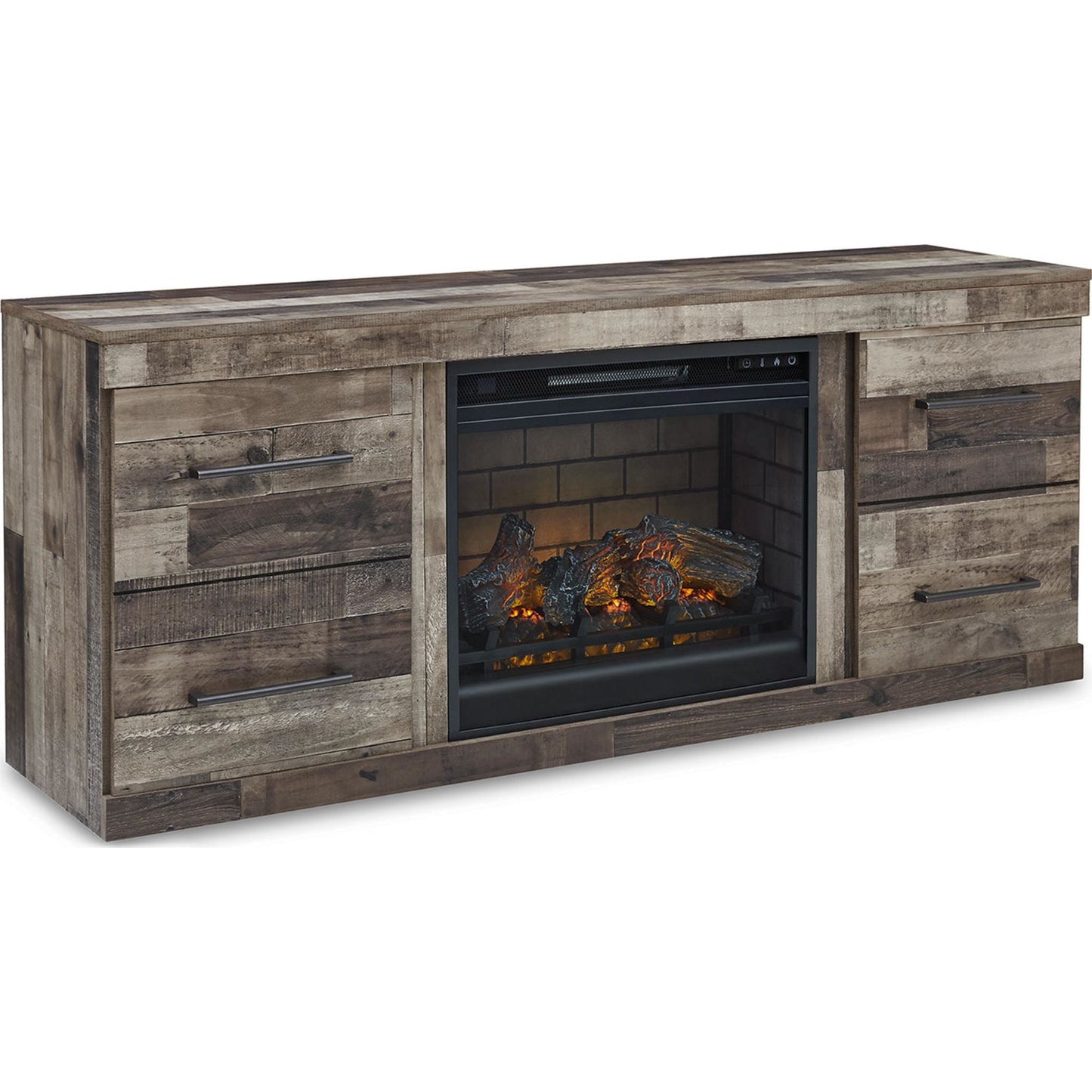 Meuble TV Derekson avec cheminée