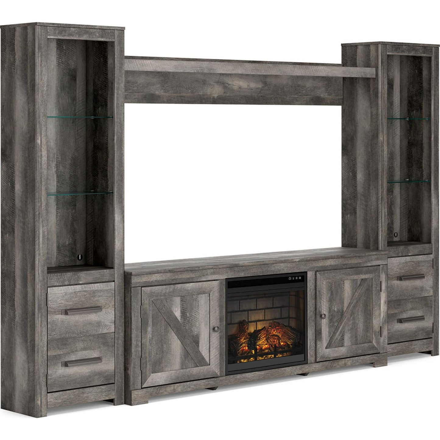 Meuble TV Wynnlow avec cheminée