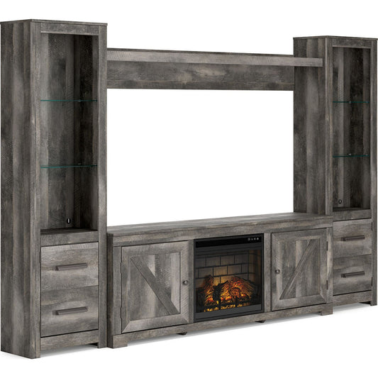 Meuble TV Wynnlow avec cheminée