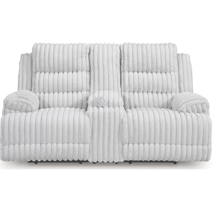 Canapé inclinable électrique deux places avec console