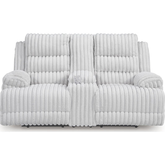 Canapé inclinable électrique deux places avec console