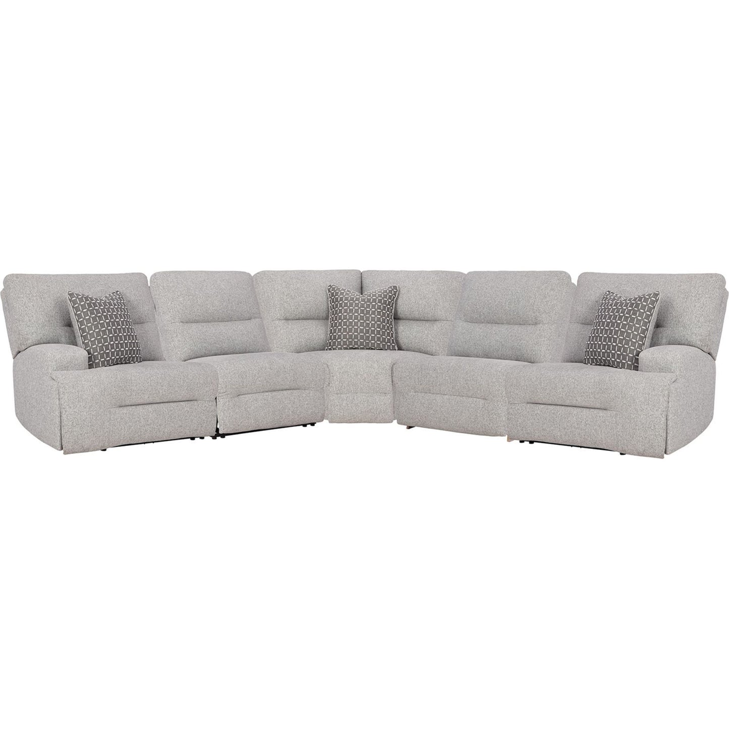 Canapé d'angle inclinable électrique 5 pièces Acklen Place