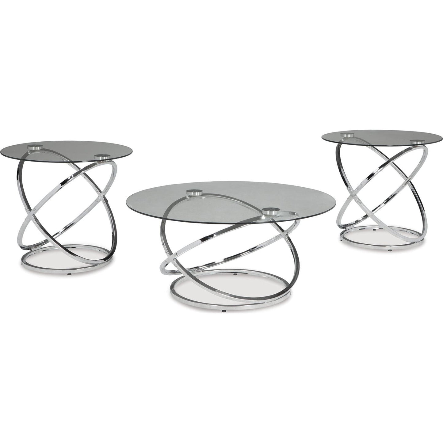 Ensemble de 3 tables d'appoint Hollynyx