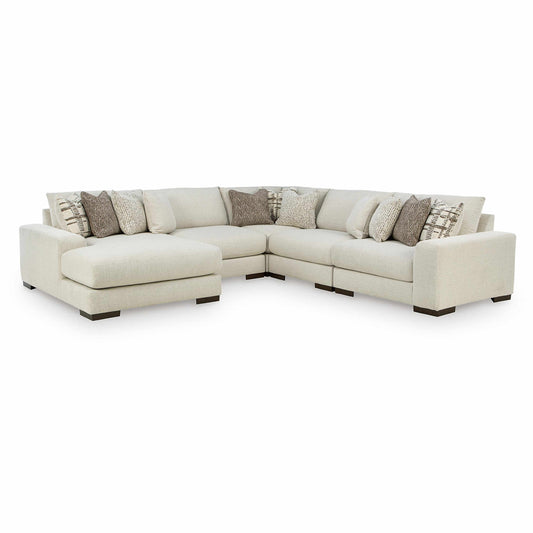 Canapé d'angle 5 pièces exclusif Barrelton avec méridienne