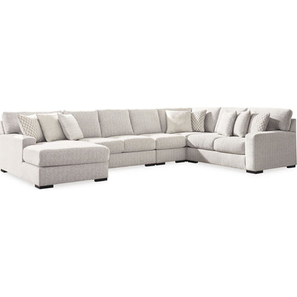 Canapé d'angle 5 pièces exclusif Larce avec méridienne