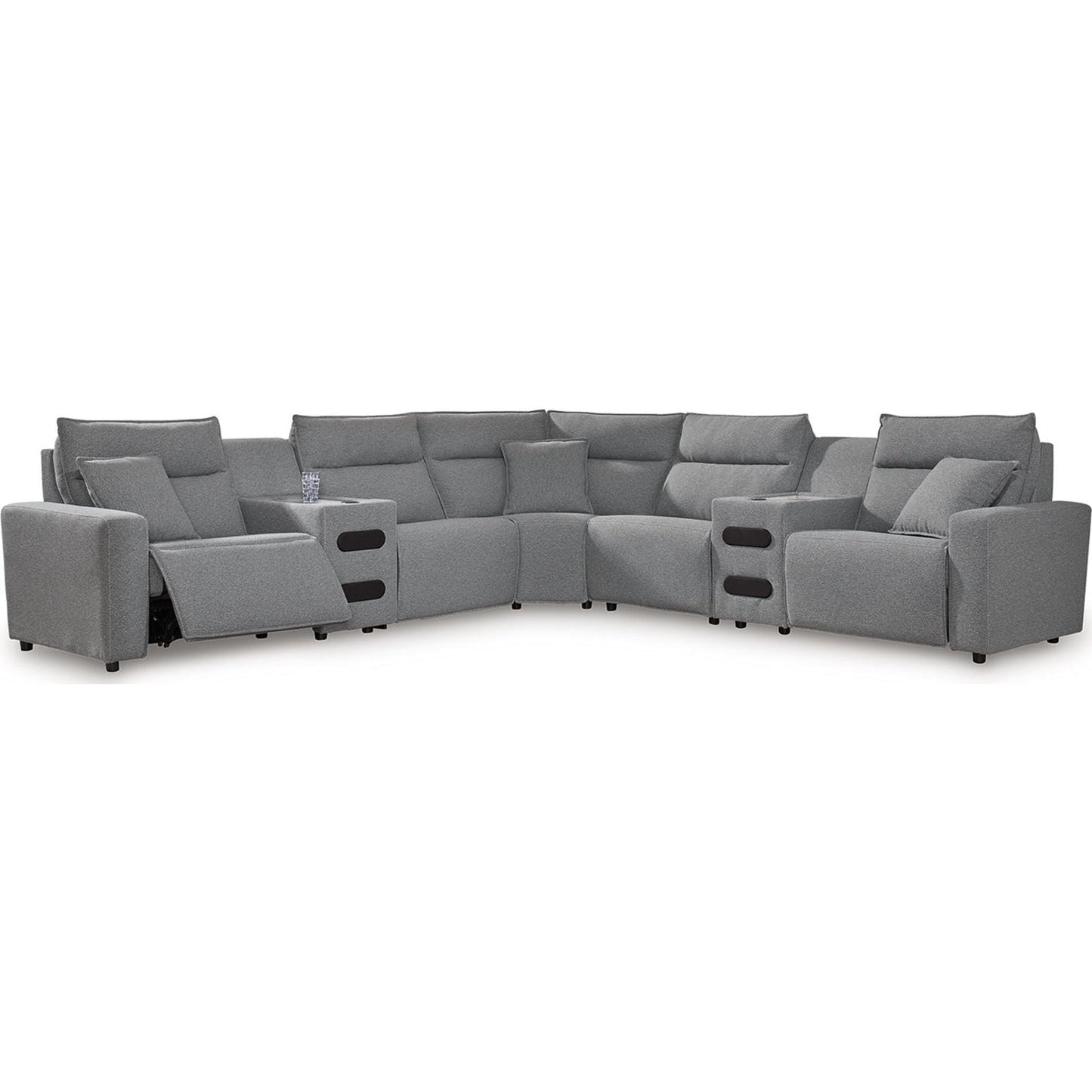 Canapé d'angle Modmax 7 pièces avec méridienne et fonction relax électrique