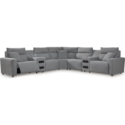 Canapé d'angle Modmax 7 pièces avec méridienne et fonction relax électrique