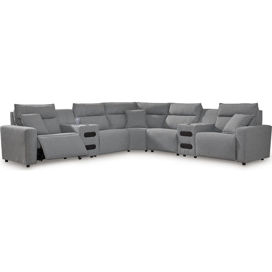 Canapé d'angle Modmax 7 pièces avec méridienne et fonction relax électrique