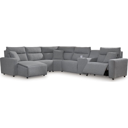 Canapé d'angle Modmax 6 pièces avec méridienne et fonction relax électrique