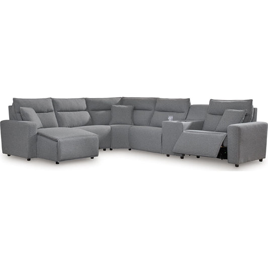 Canapé d'angle Modmax 6 pièces avec méridienne et fonction relax électrique