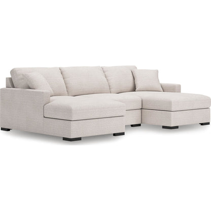 Canapé d'angle modulaire 4 pièces exclusif à Omaha avec double méridienne