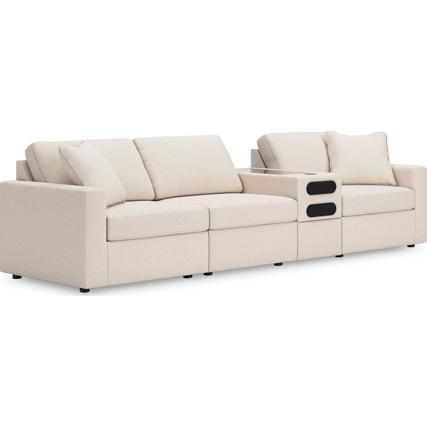 Canapé d'angle modulaire Modmax 4 pièces avec console audio