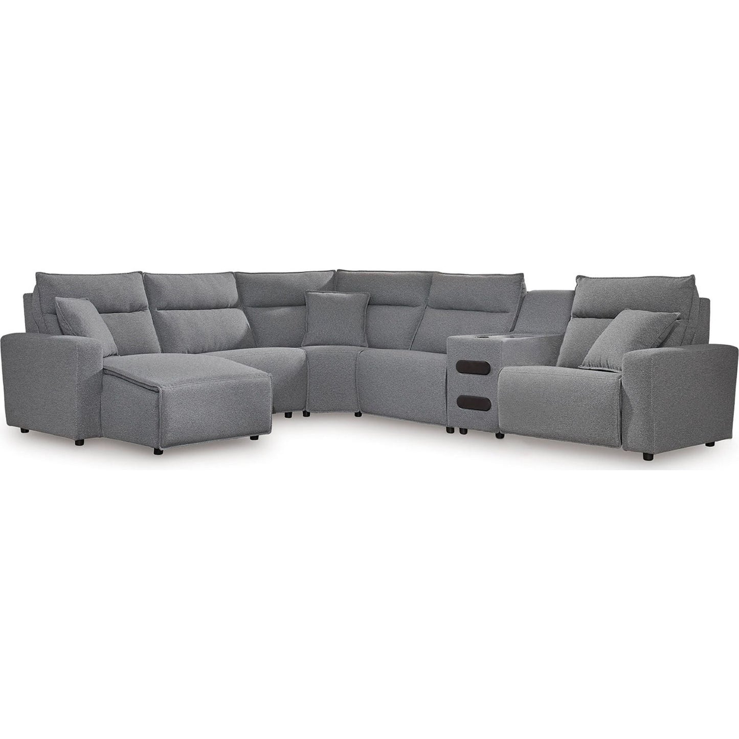 Canapé d'angle Modmax 6 pièces avec méridienne et fonction relax électrique