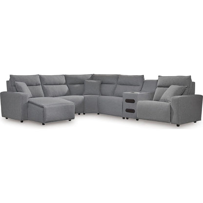 Canapé d'angle Modmax 6 pièces avec méridienne et fonction relax électrique