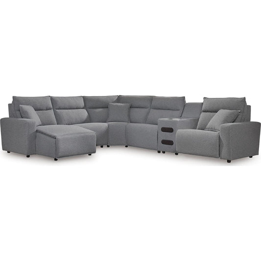 Canapé d'angle Modmax 6 pièces avec méridienne et fonction relax électrique