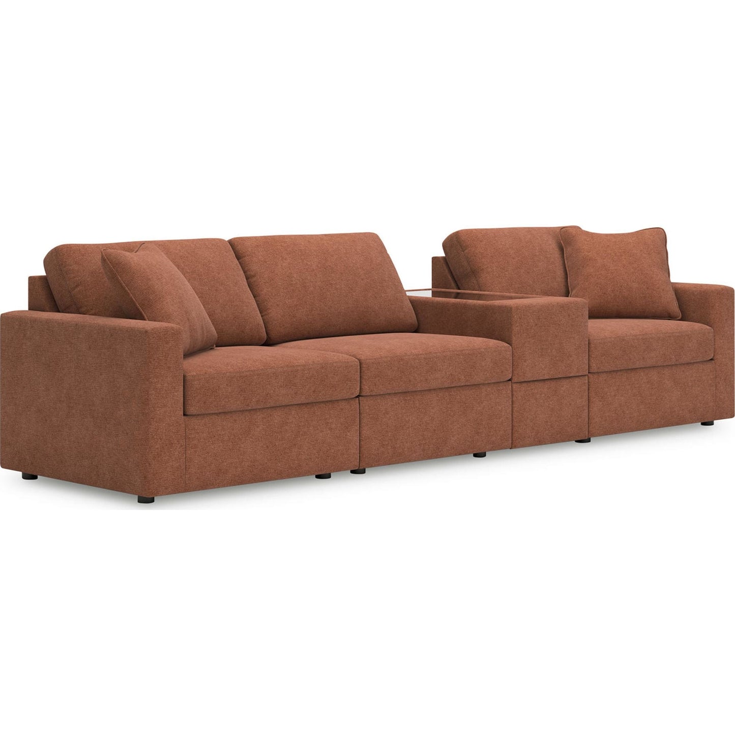 Canapé d'angle modulaire Modmax 4 pièces avec console de rangement