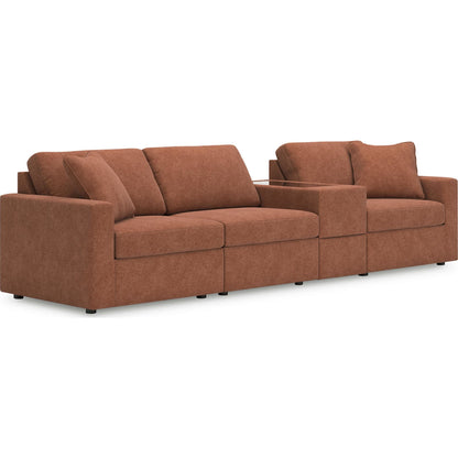 Canapé d'angle modulaire Modmax 4 pièces avec console de rangement