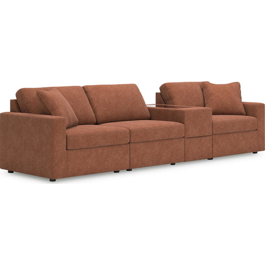 Canapé d'angle modulaire Modmax 4 pièces avec console de rangement