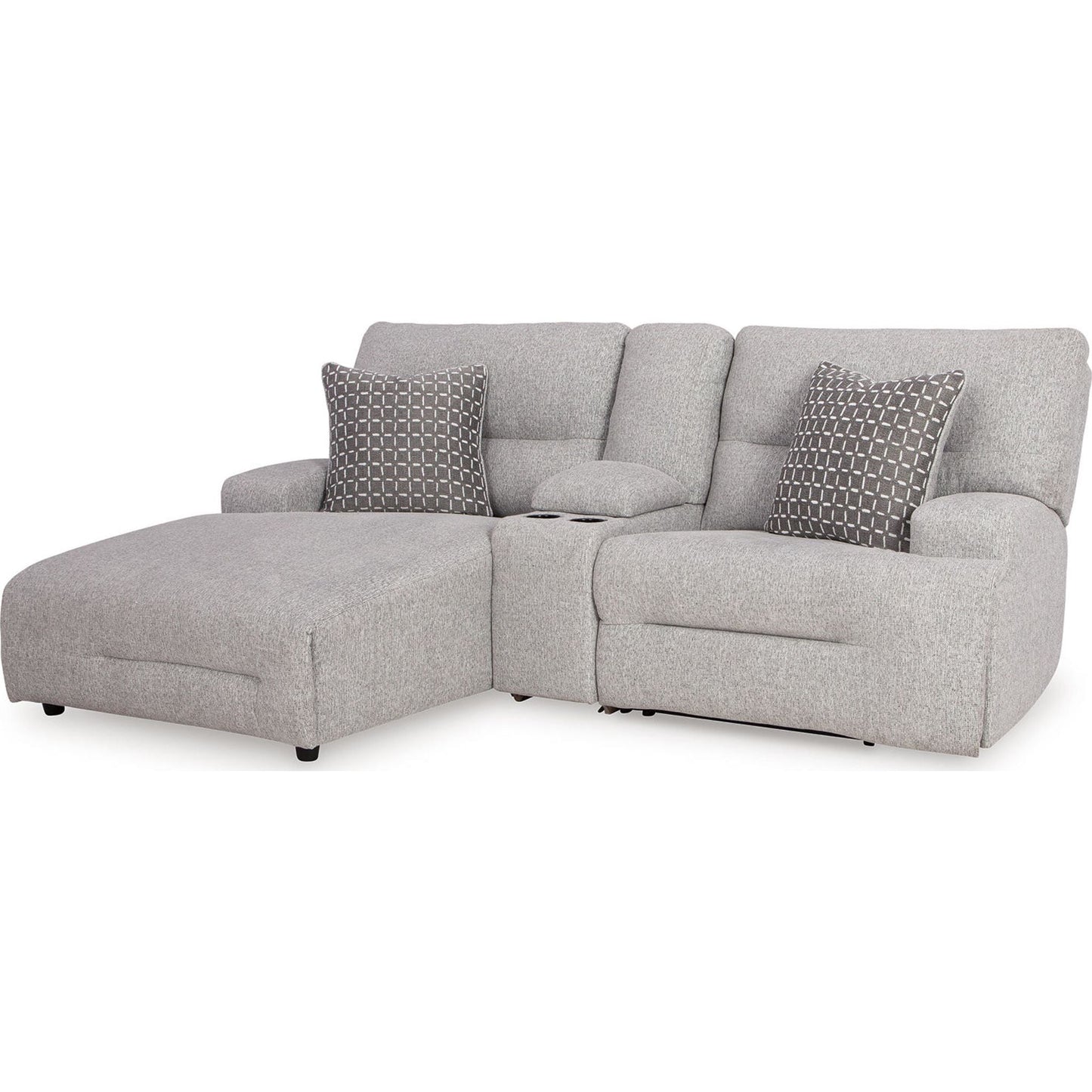 Canapé d'angle inclinable électrique 3 pièces Acklen Place avec méridienne