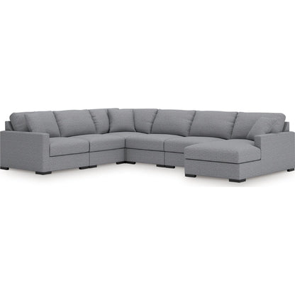 Canapé d'angle modulaire 6 pièces avec méridienne, exclusivité Omaha