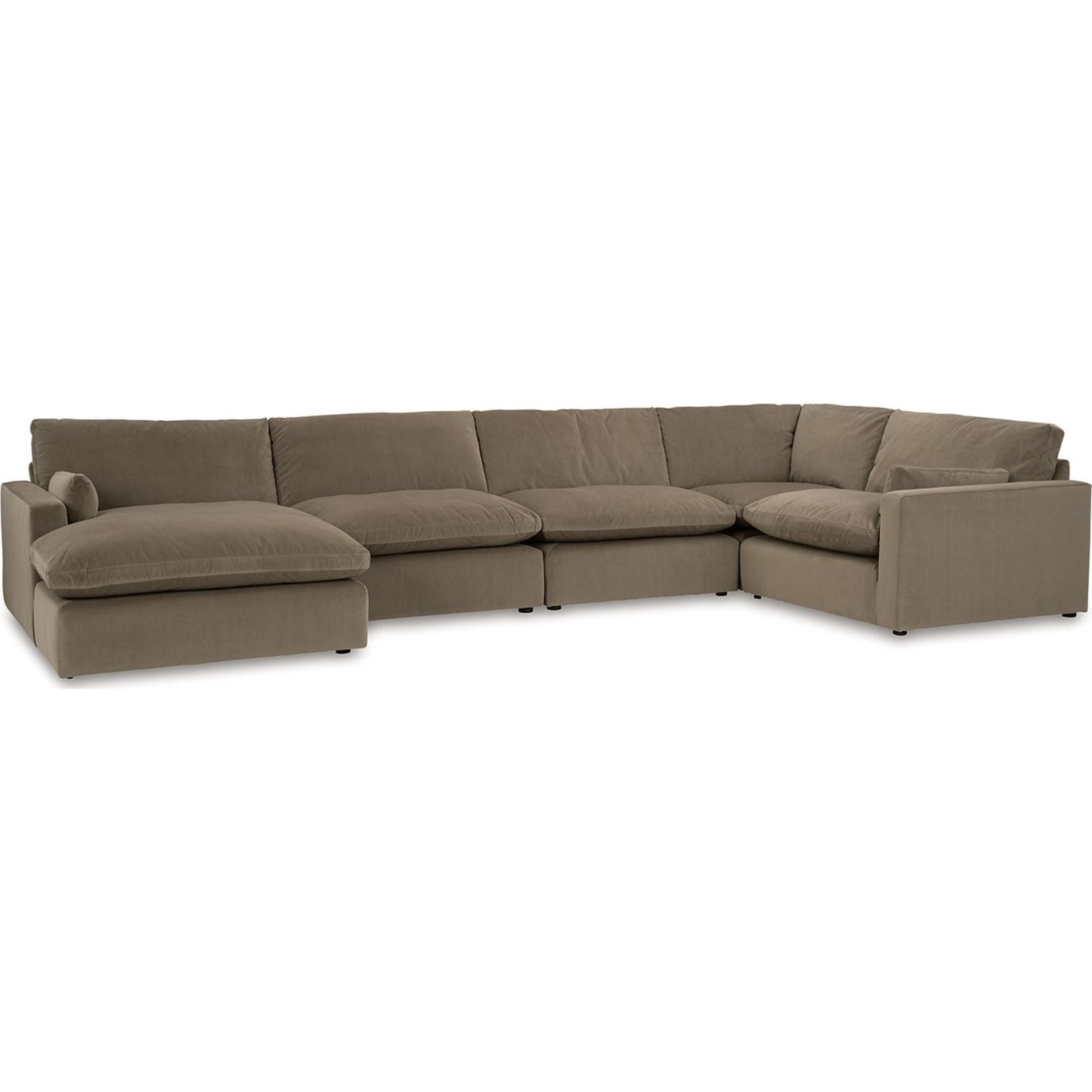 Canapé d'angle modulaire Sophie 5 pièces avec méridienne