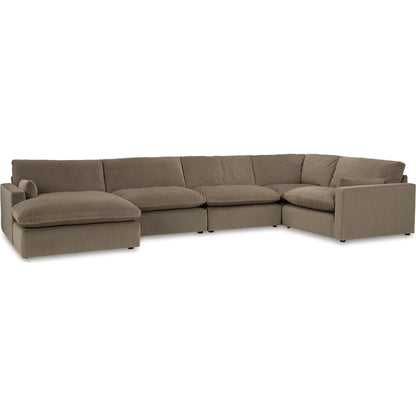 Canapé d'angle modulaire Sophie 5 pièces avec méridienne