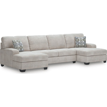 Canapé d'angle 3 pièces exclusif Rodington avec double méridienne