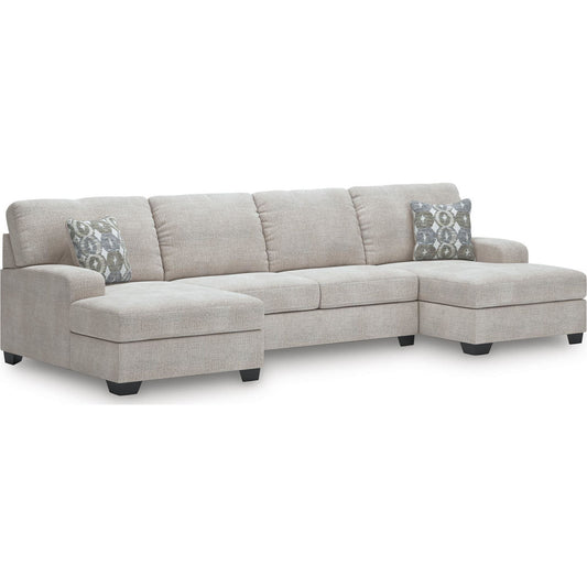 Canapé d'angle 3 pièces exclusif Rodington avec double méridienne