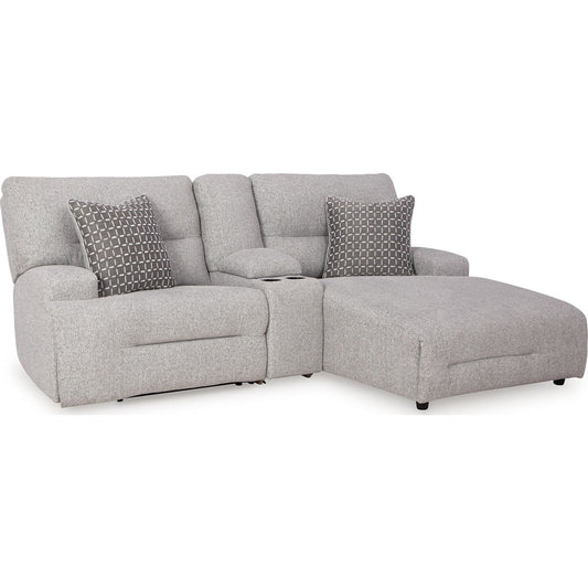 Canapé d'angle inclinable électrique 3 pièces Acklen Place avec méridienne