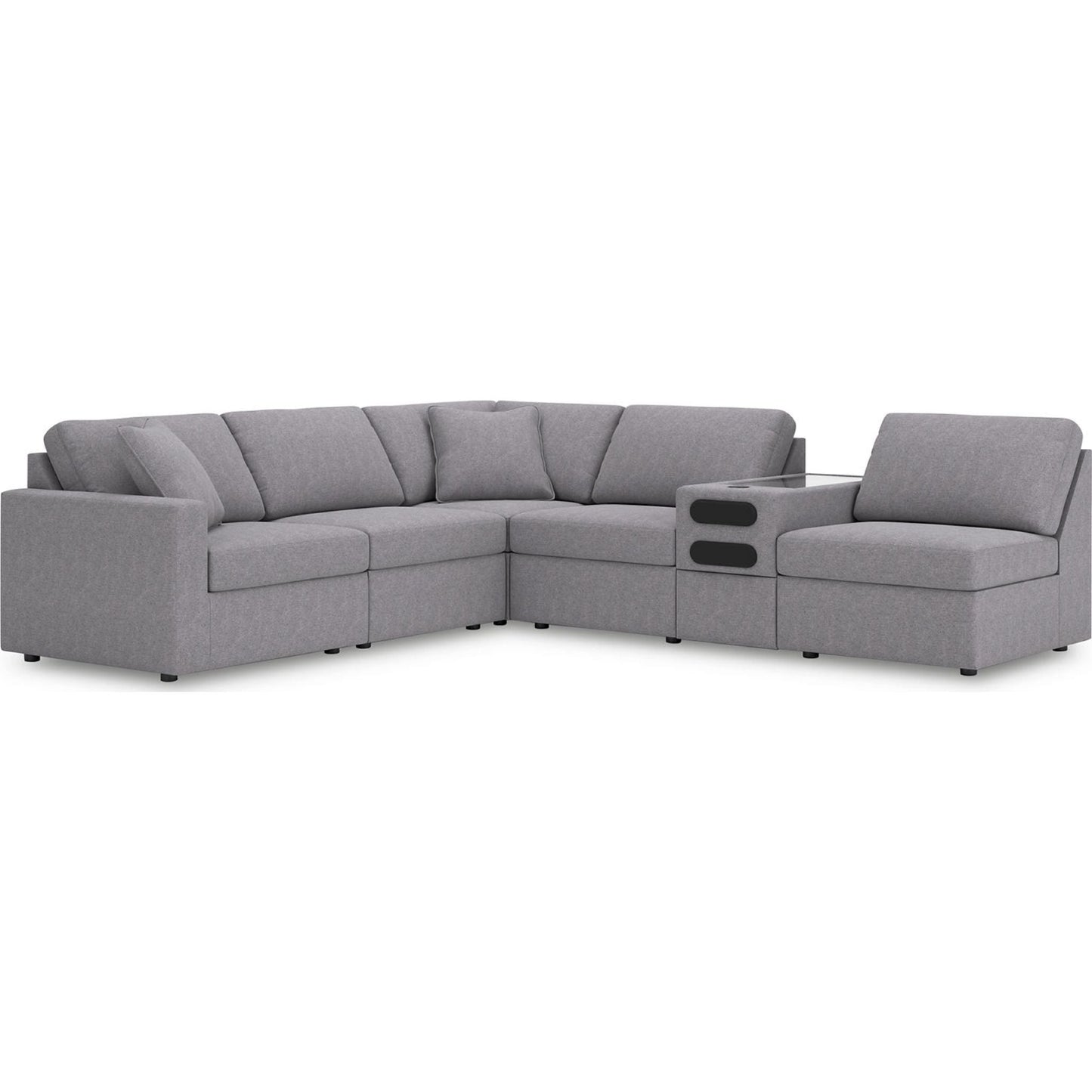 Canapé d'angle modulaire Modmax 6 pièces avec console audio