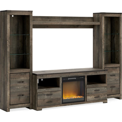 Meuble TV Trinell avec cheminée