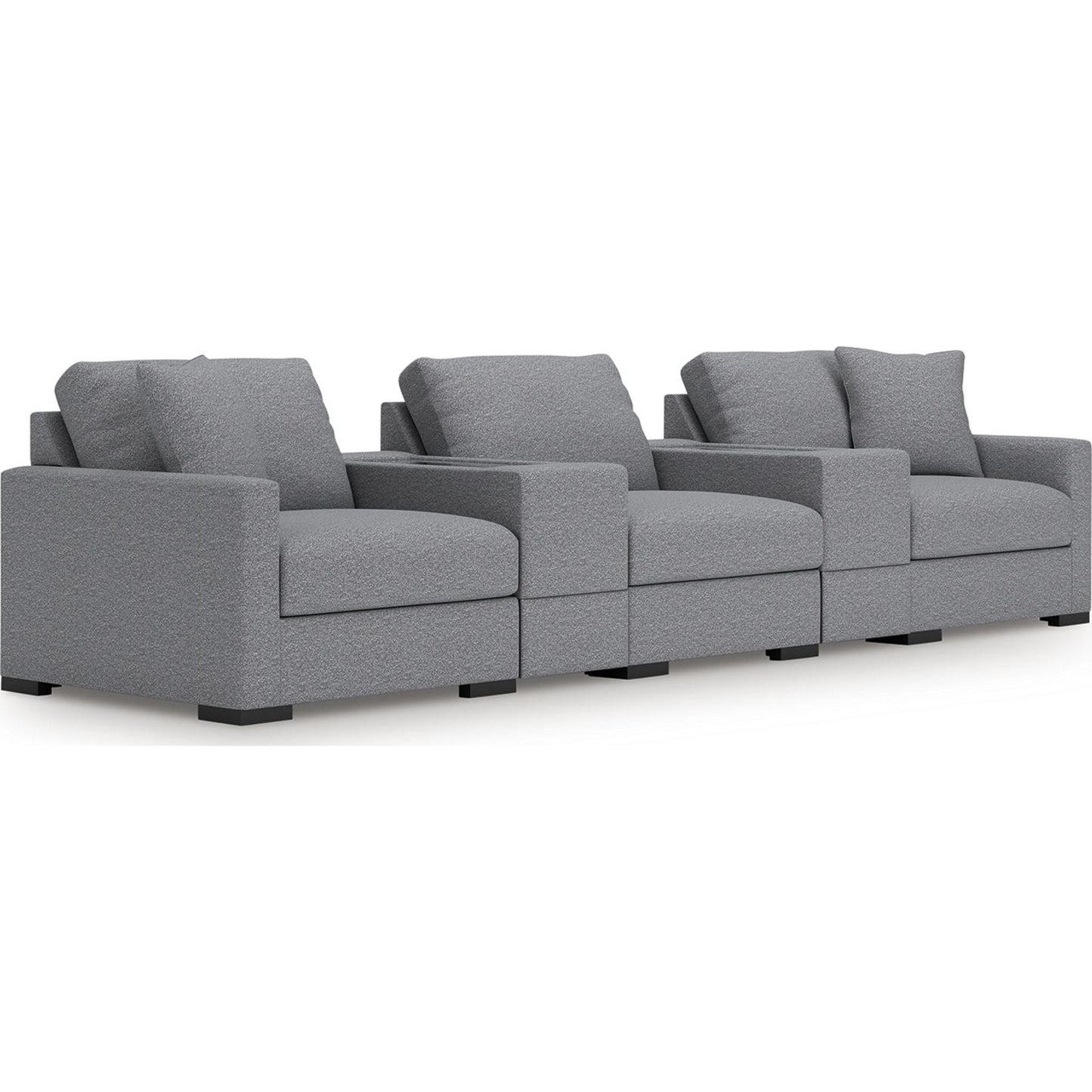 Canapé d'angle modulaire 5 pièces exclusif à Omaha avec double rangement