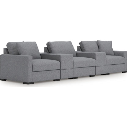 Canapé d'angle modulaire 5 pièces exclusif à Omaha avec double rangement