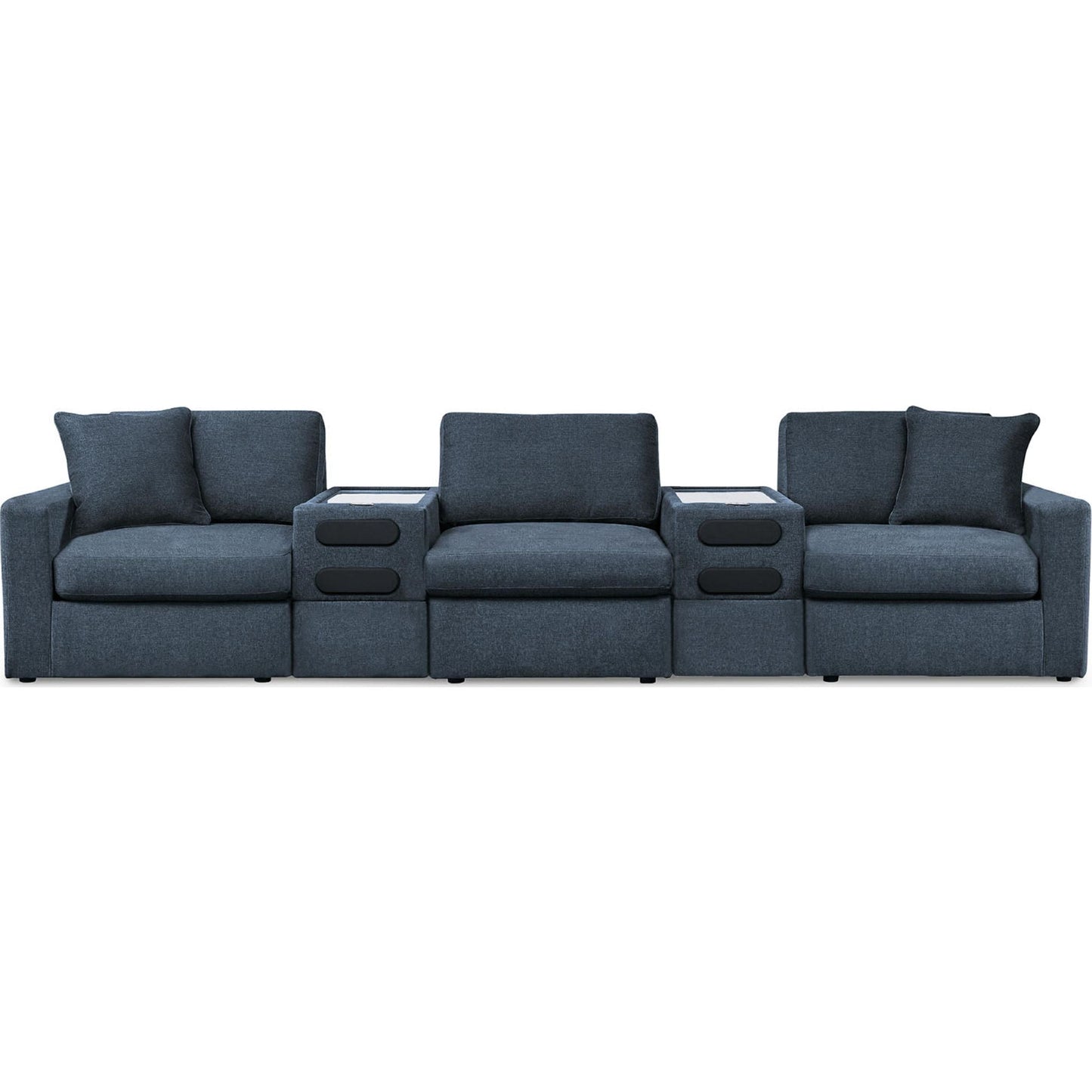 Canapé d'angle modulaire Modmax 5 pièces avec consoles audio