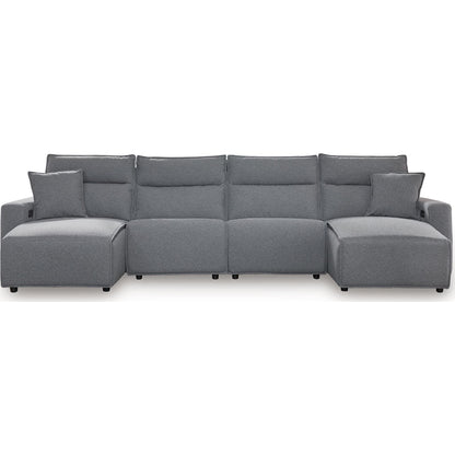 Canapé d'angle Modmax 4 pièces inclinable électrique avec double méridienne