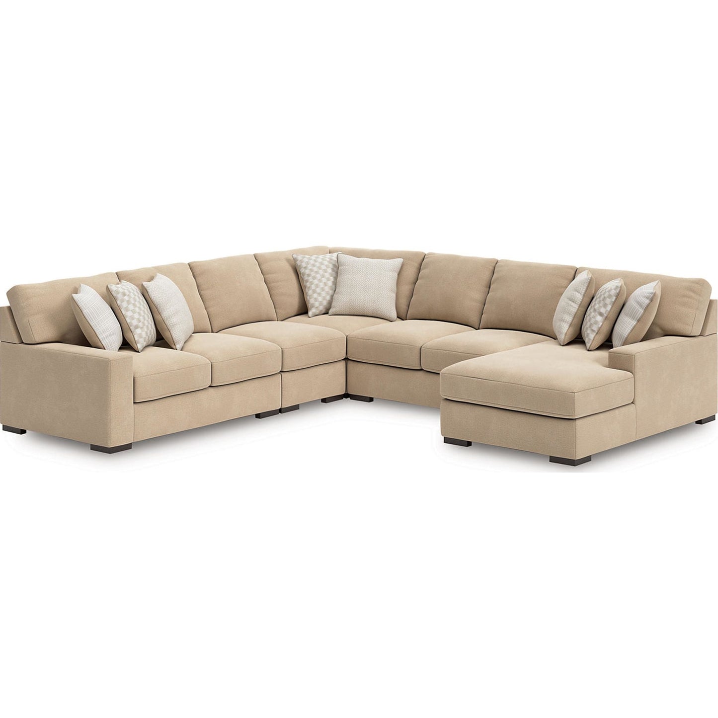 Canapé d'angle 5 pièces exclusif Larce avec méridienne