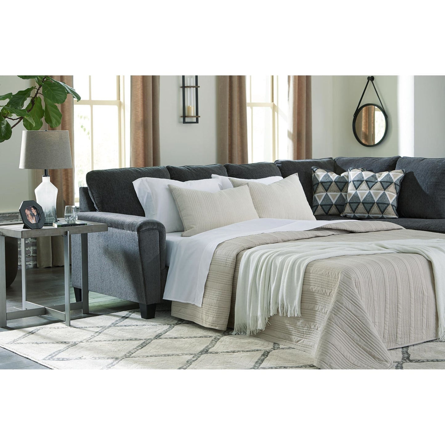 Canapé-lit d'angle Abinger 2 pièces avec méridienne