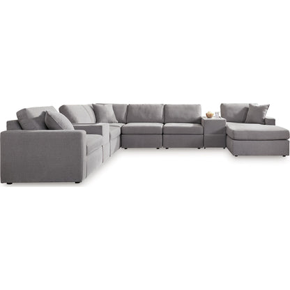 Canapé d'angle modulaire Modmax 8 pièces avec méridienne et consoles de rangement