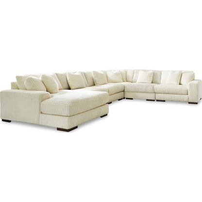 Canapé d'angle Lindyn 6 pièces avec méridienne